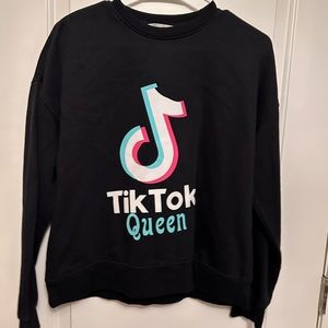 Custom Made Black “Tiktok Queen” Sweatshirt
